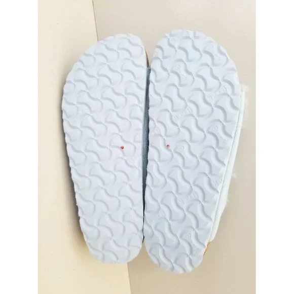 Birkenstock Arizona Shearling Suede Leather in Light Blue Size 36 Narrow - Picture 5 of 5